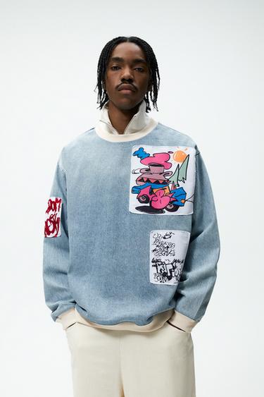 グラフィック プリントスウェットシャツ メンズ 最新コレクション Zara 日本 グラフィック プリントスウェットシャツ メンズ 最新コレクション Zara 日本