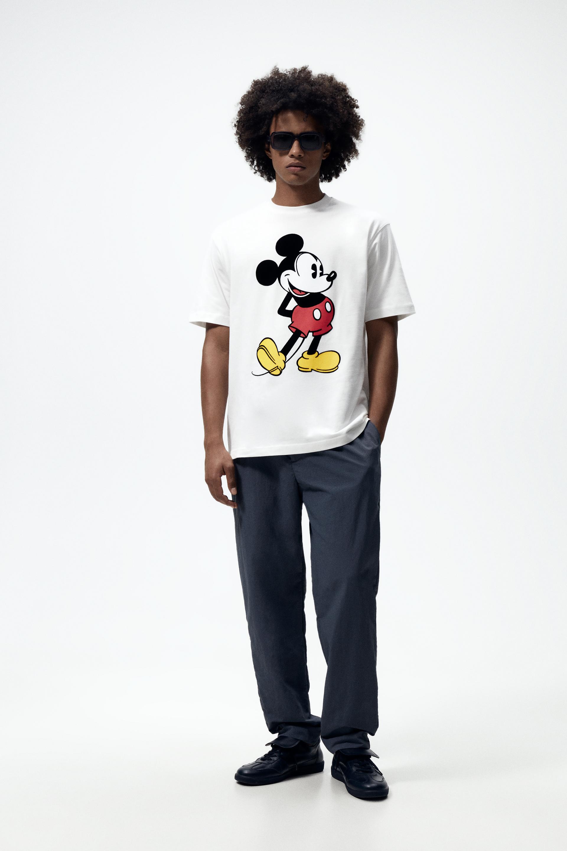 ミッキーマウス C ディズニー Tシャツ オフホワイト Zara Japan 日本 ミッキーマウス C ディズニー Tシャツ オフホワイト Zara Japan 日本