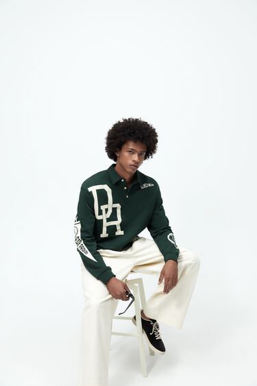 Image 0 of POLO SHIRT WITH LETTER PRINT from Zara