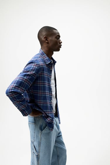 Image 0 of CHECK FLANNEL SHIRT from Zara