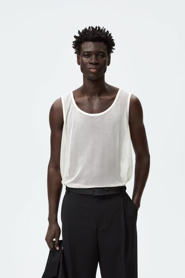 Image 0 of TEXTURED TANK TOP from Zara