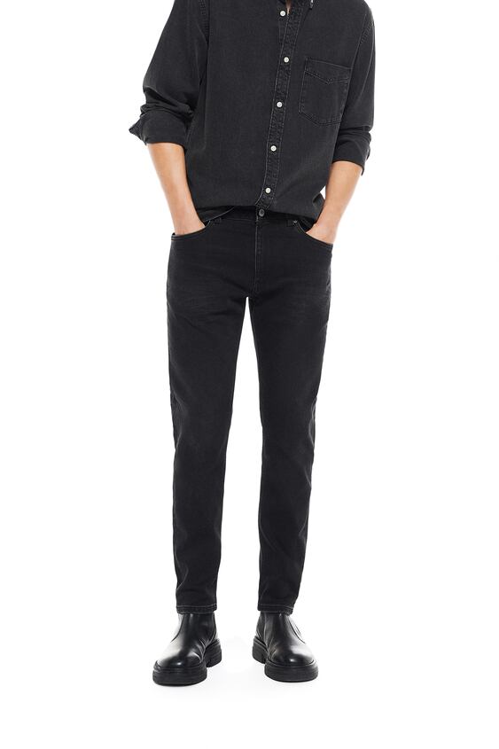 Brother insult That TAPERED SLIM FIT JEANS - Black | ZARA United States