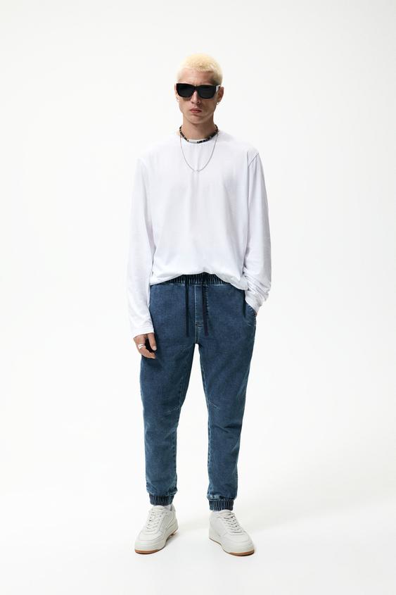 ソフトデニムジョガーパンツ ブルー Zara Japan 日本 ソフトデニムジョガーパンツ ブルー Zara Japan 日本