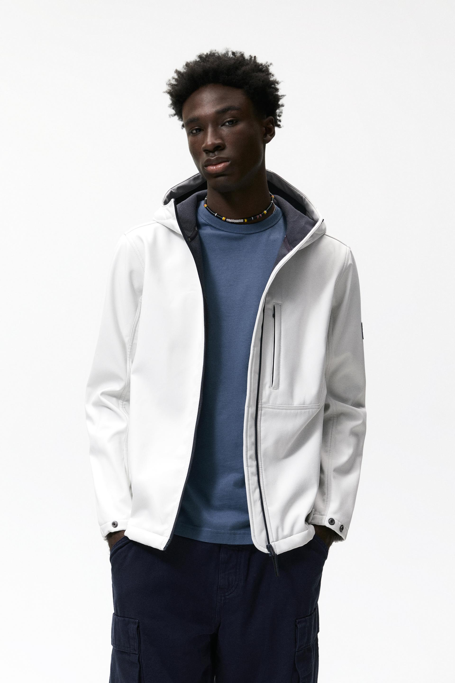 zara water repellent technical jacket