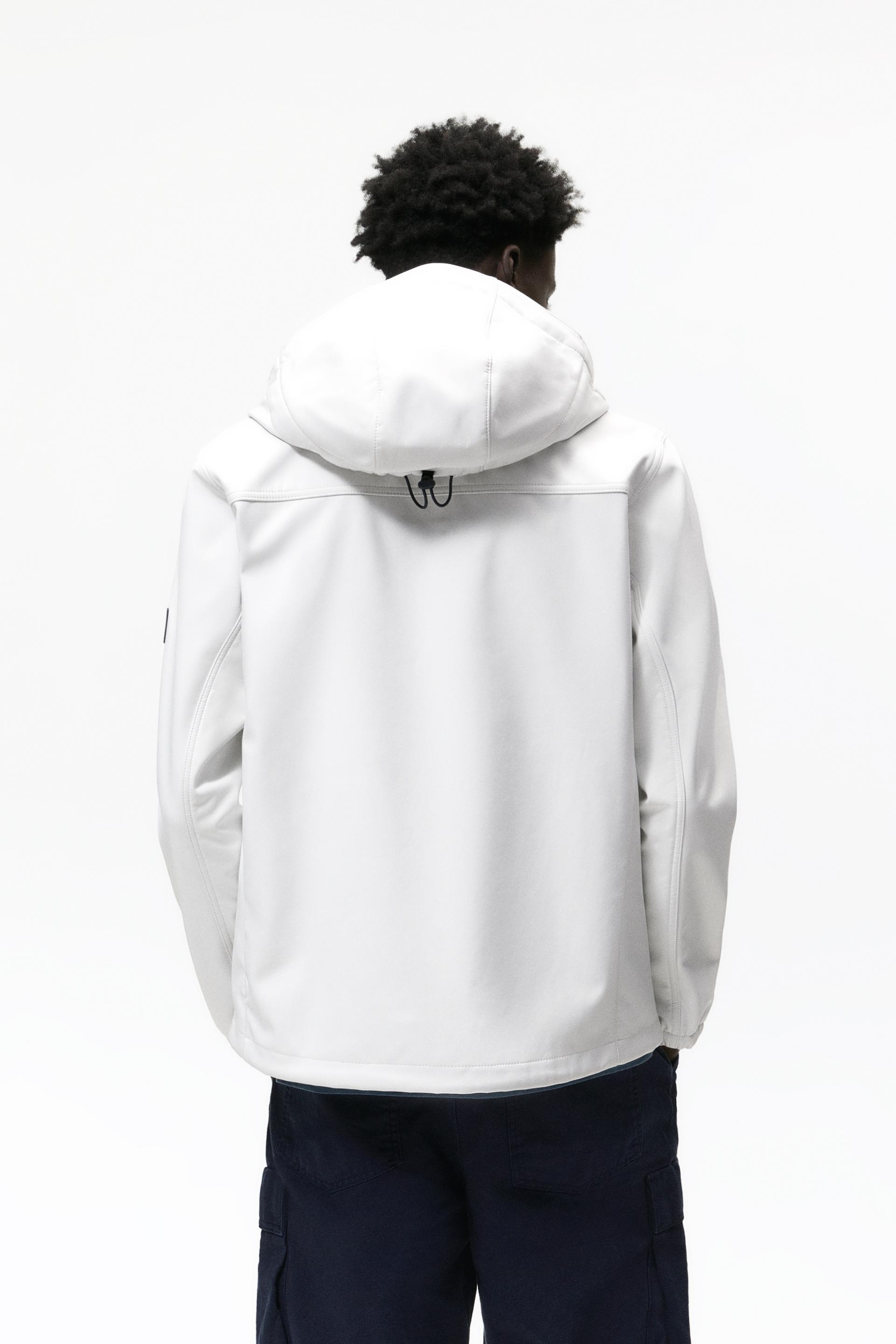 zara water repellent technical jacket