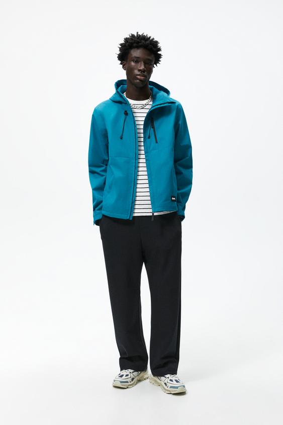 JACKE AUS FUNKTIONSSTOFF MIT KAPUZE - Blau | ZARA Deutschland  