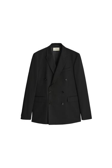 Image 0 of 100% WOOL DOUBLE BREASTED SUIT JACKET from Zara