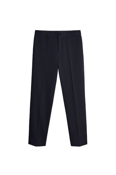 Image 0 of 100% WOOL SUIT TROUSERS from Zara