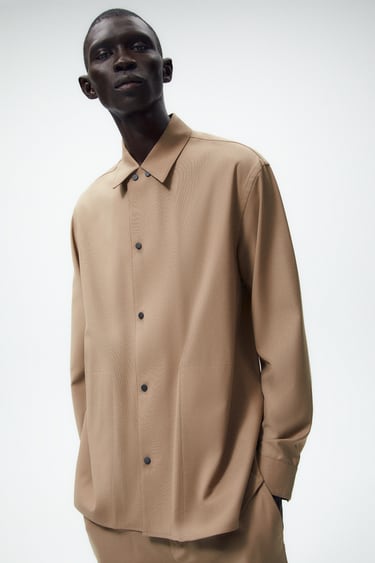 Image 0 of OVERSHIRT WITH SNAP BUTTON from Zara