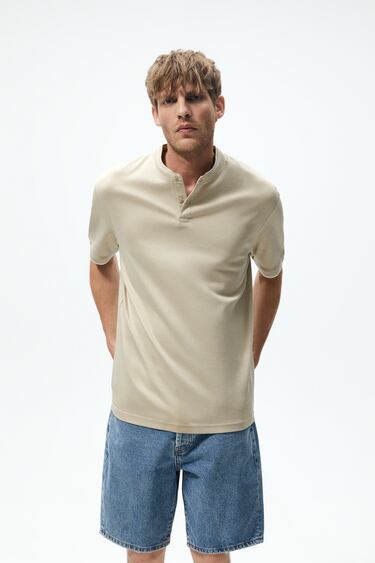 Image 0 of POLO SHIRT WITH STAND-UP COLLAR from Zara