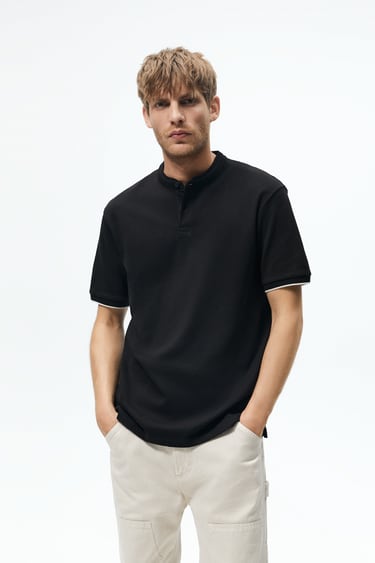 Image 0 of POLO SHIRT WITH STAND-UP COLLAR from Zara