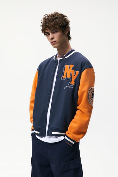 Image 0 of BOMBER JACKET WITH PATCHES from Zara