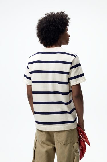 Image 0 of STRIPED KNIT T-SHIRT from Zara