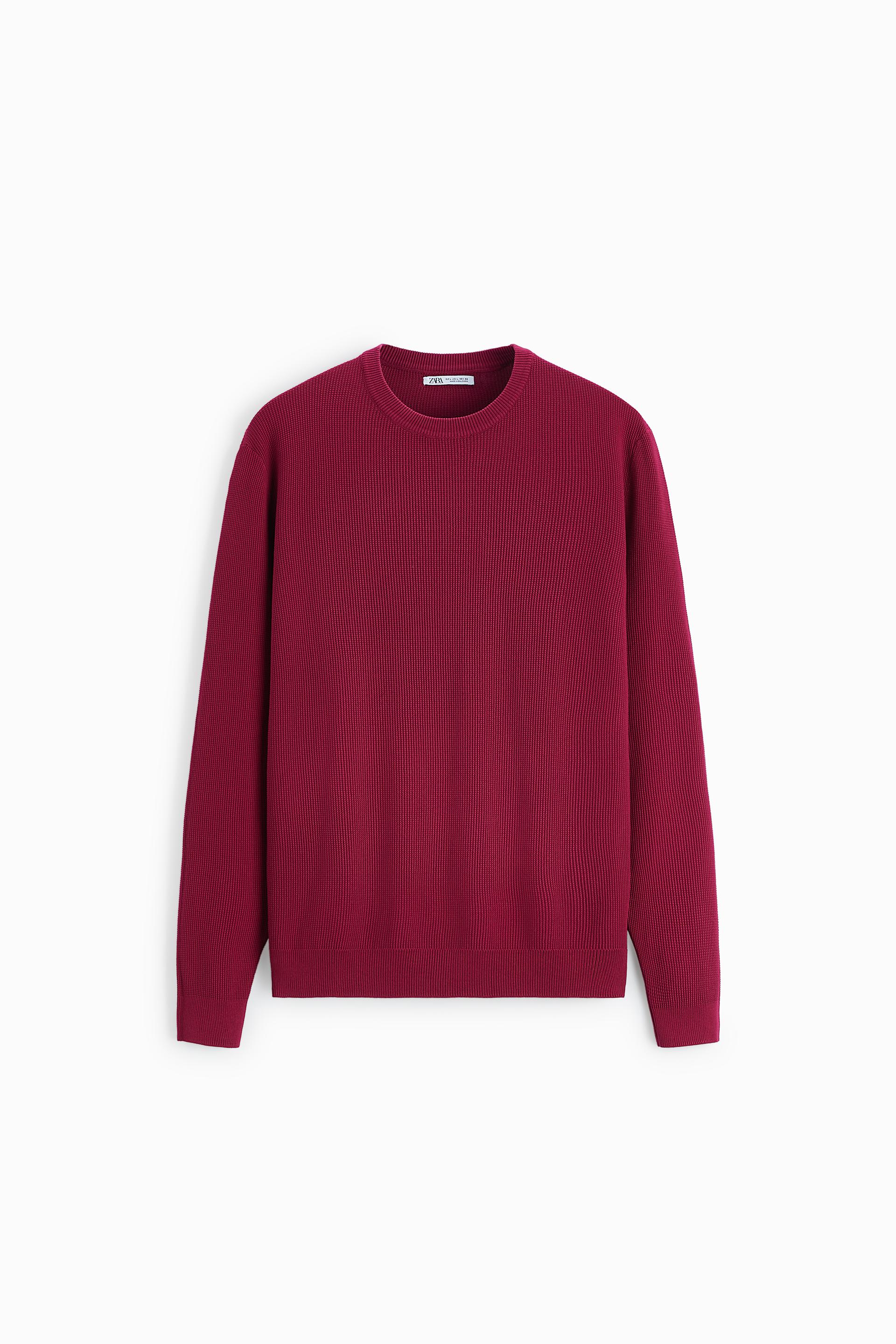 TEXTURED SWEATER - Navy blue | ZARA 