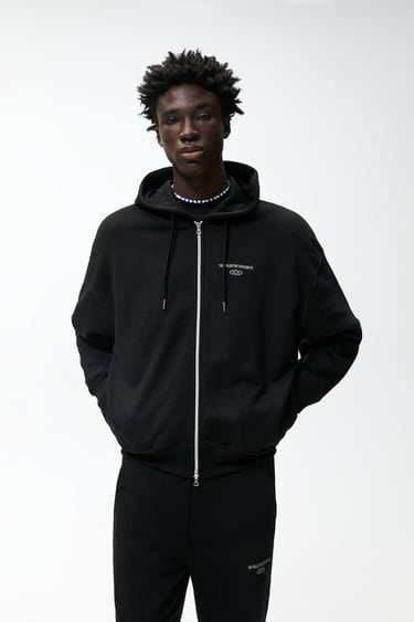 Image 0 of EMBROIDERED HOODIE from Zara