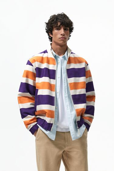 Image 0 of STRIPED JACKET from Zara