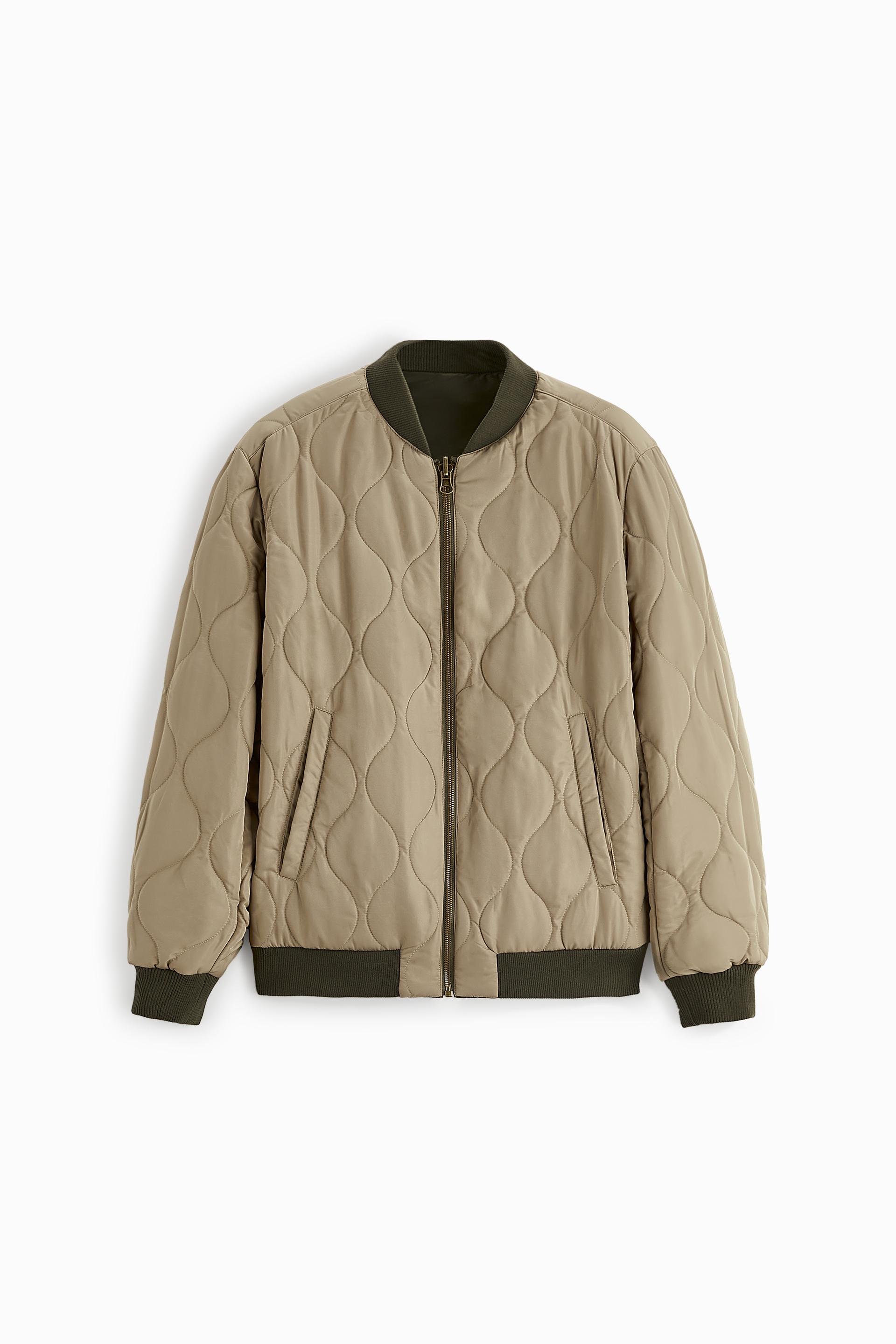 REVERSIBLE BOMBER JACKET - Khaki | ZARA United States