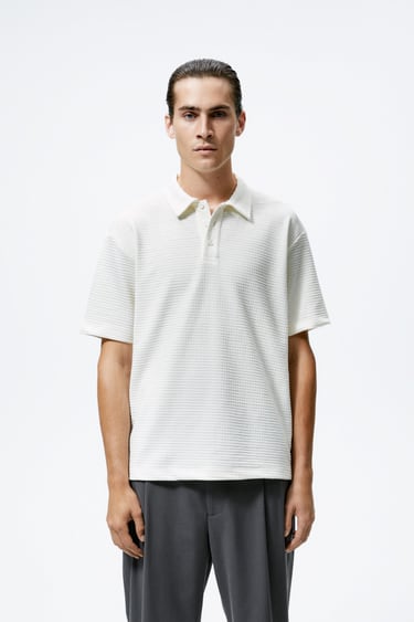 Image 0 of TEXTURED POLO SHIRT from Zara
