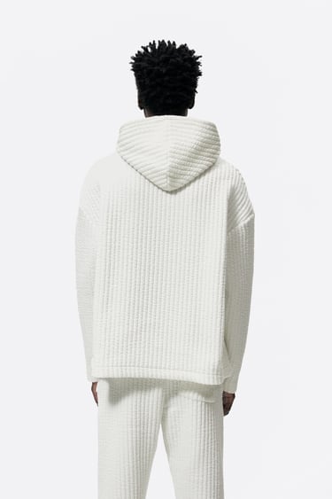 Image 0 of VERTICAL QUILTED HOODIE from Zara