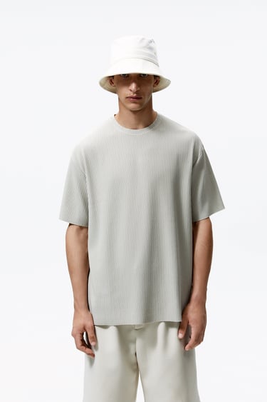 Image 0 of PLEATED T-SHIRT from Zara