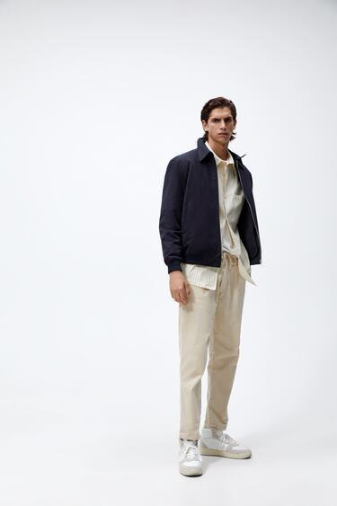 Image 0 of JOGGER WAIST CORDUROY TROUSERS from Zara