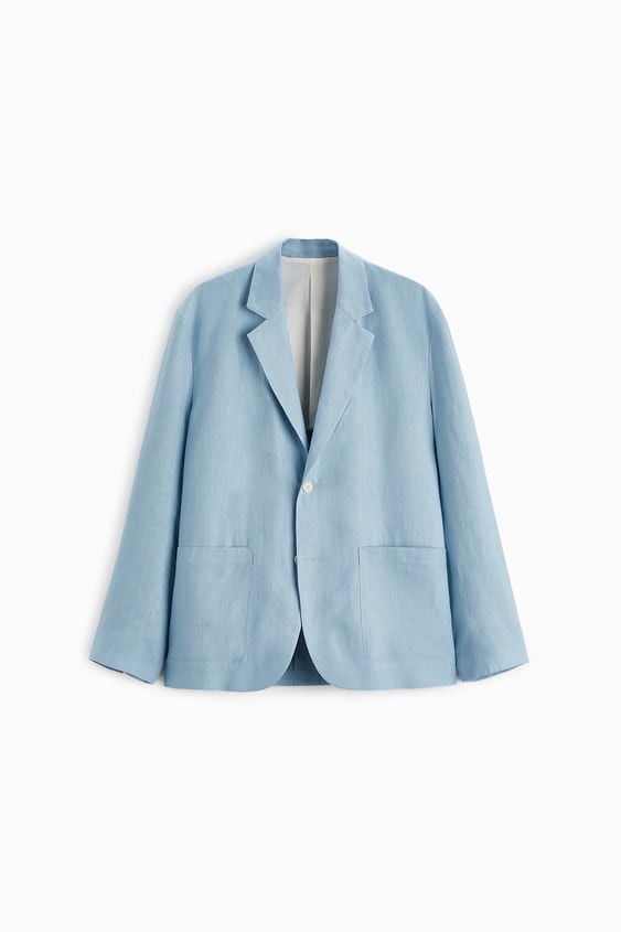 zara.com | Linen suit blazer