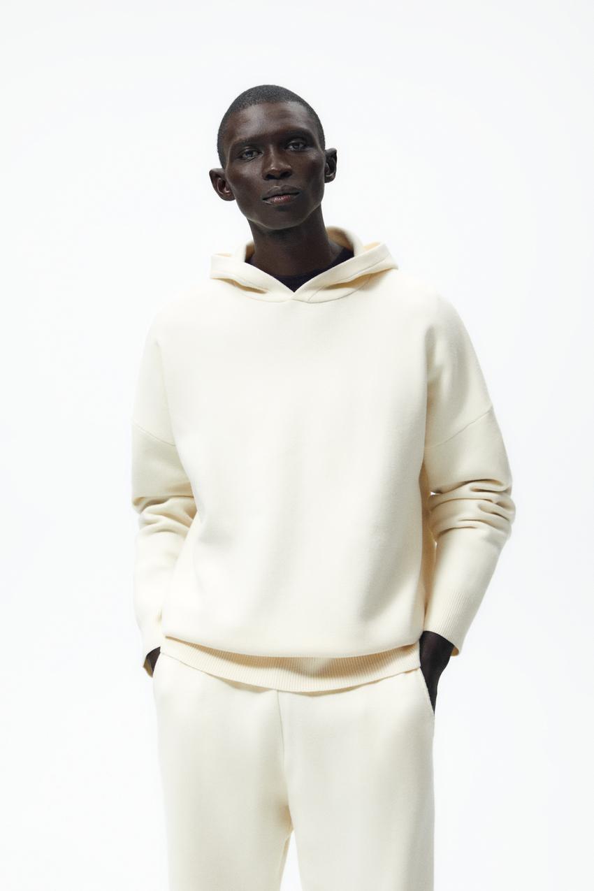 Zara white hoodie Clearance