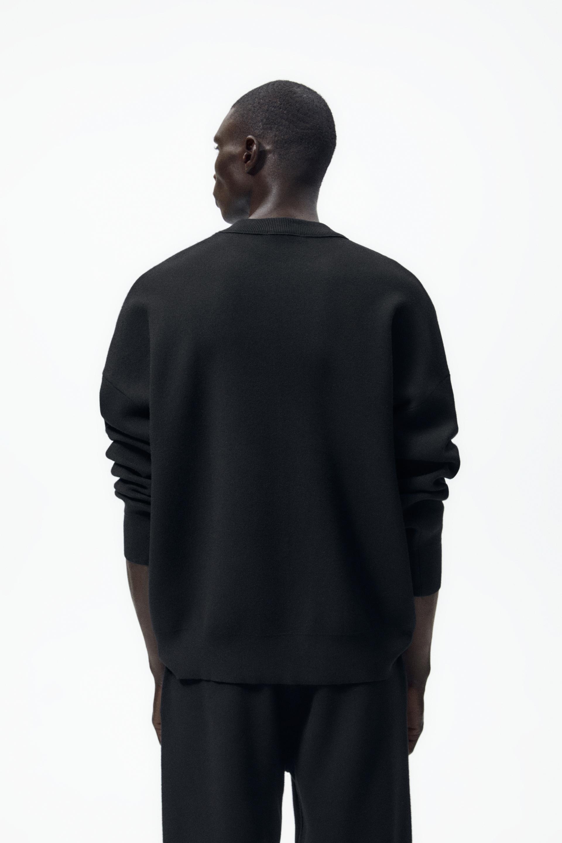 KNIT SWEATSHIRT - Black | ZARA Singapore