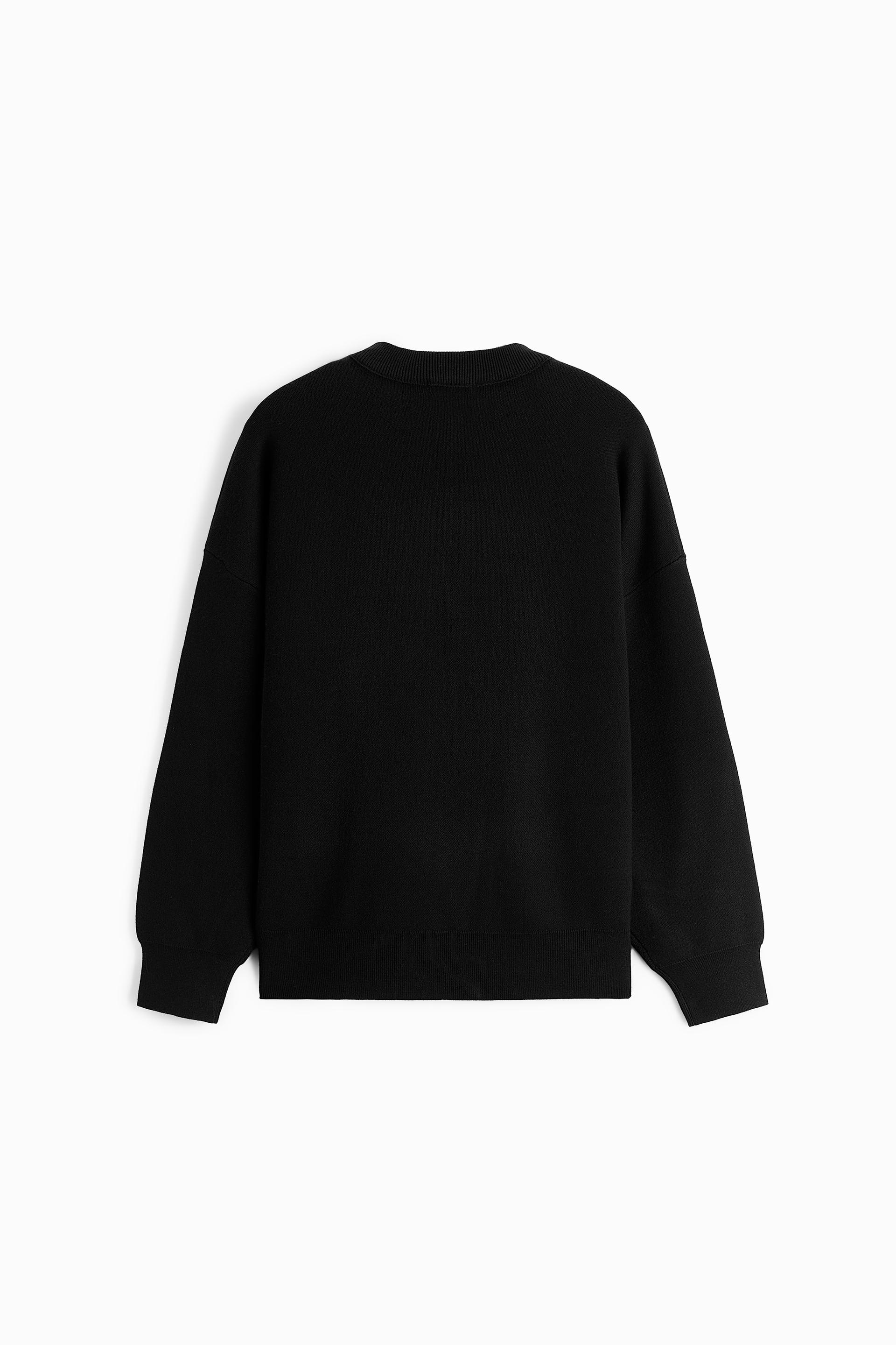 KNIT SWEATSHIRT - Black | ZARA Turkey