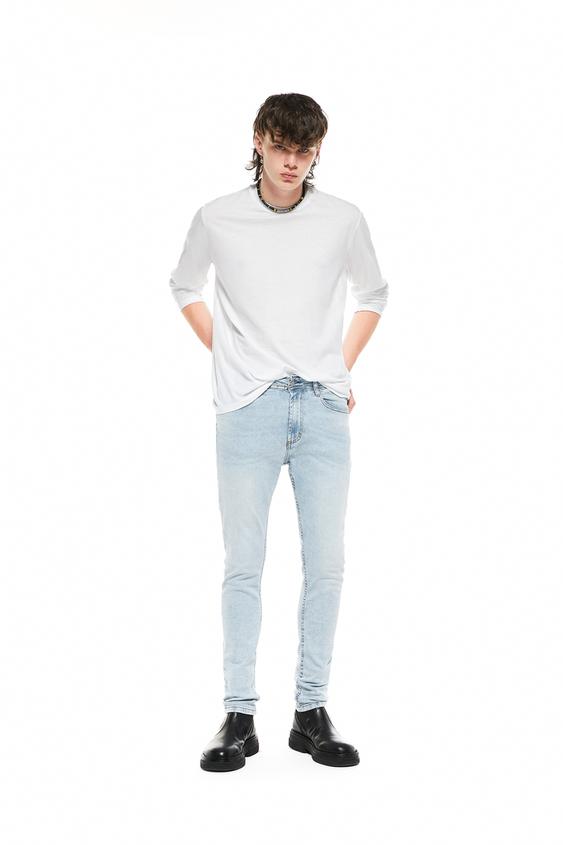 スキニーフィット デニムパンツ ライトブルー Zara Japan 日本 スキニーフィット デニムパンツ ライトブルー Zara Japan 日本