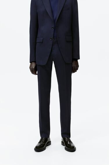 Image 0 of BIRD’S-EYE SUIT TROUSERS from Zara