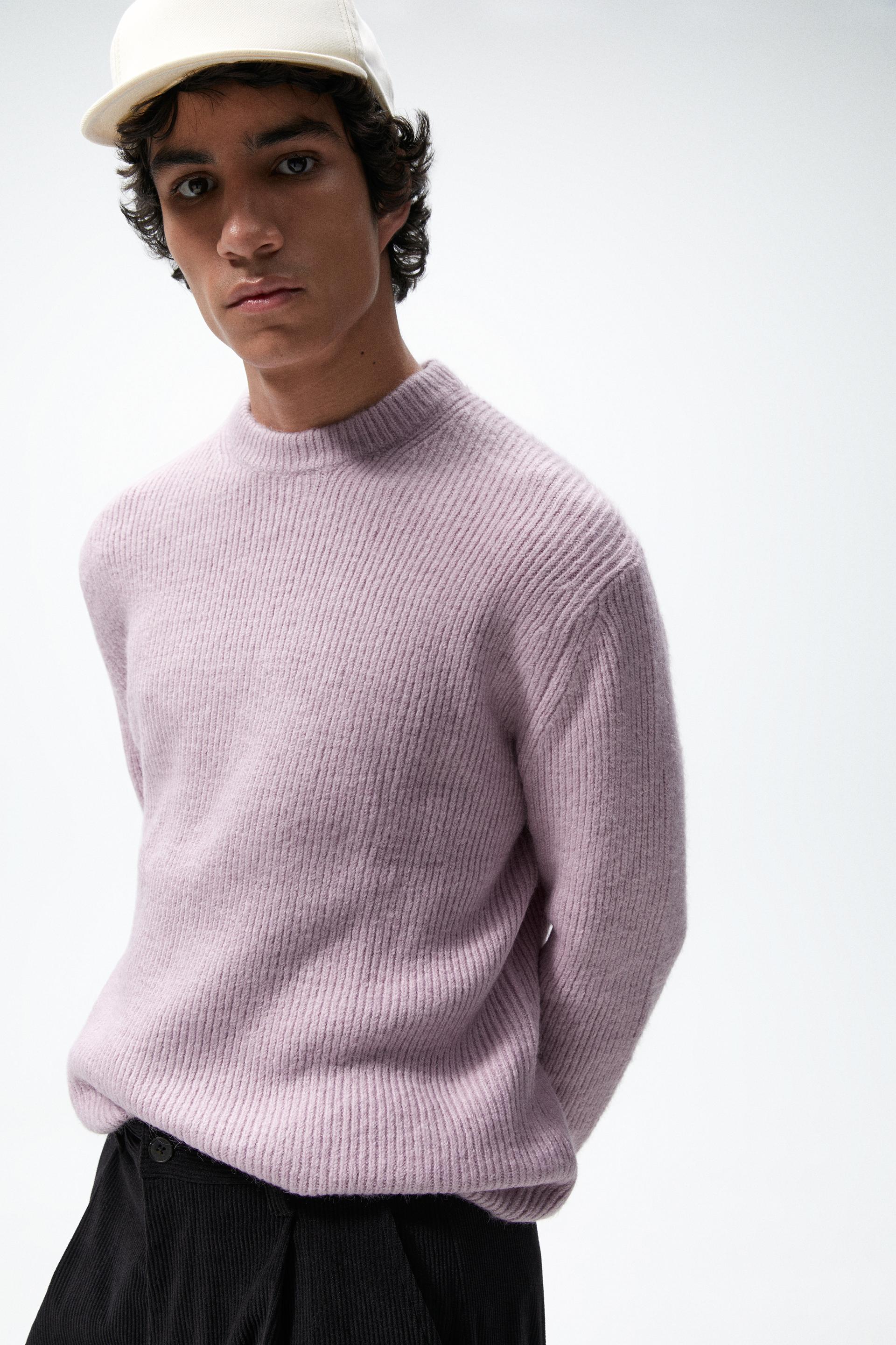 TEXTURED KNIT SWEATER - Oyster White 