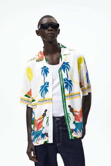 Image 0 of TROPICAL PRINT SHIRT from Zara