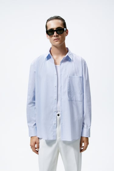 Image 0 of STRIPED SHIRT WITH POCKET from Zara