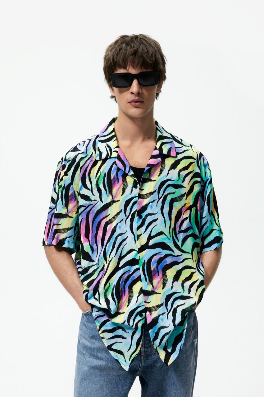 Cheetah print shirt zara Clearance