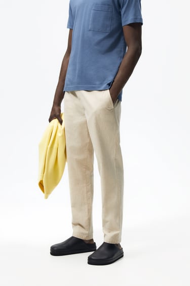Image 0 of COTTON - LINEN TROUSERS from Zara
