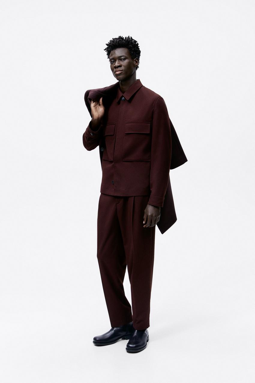 Traje granate zara new arrivals