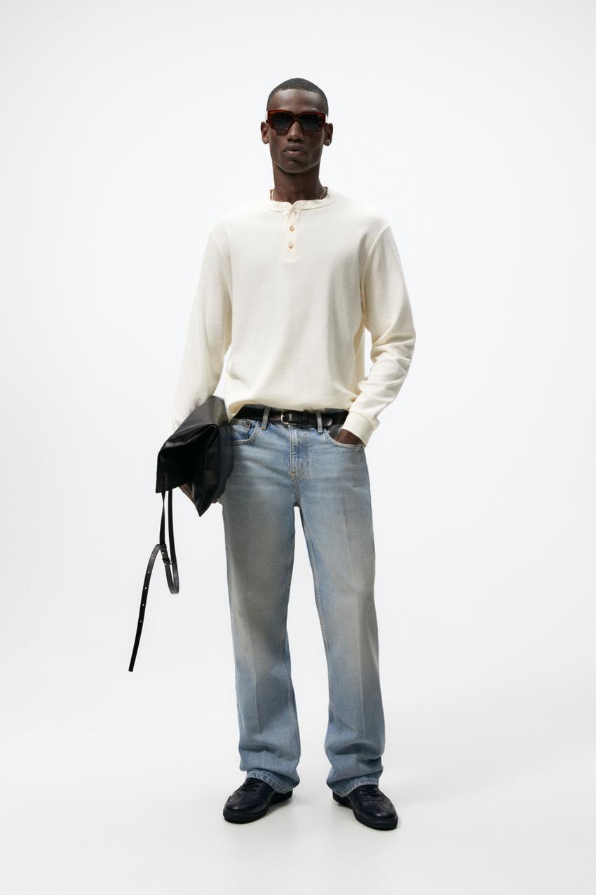HENLEY T SHIRT Oyster White ZARA Canada