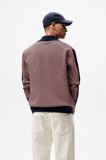 Imagem 0 de CARDIGAN DE JACQUARD GEOMÉTRICO da Zara