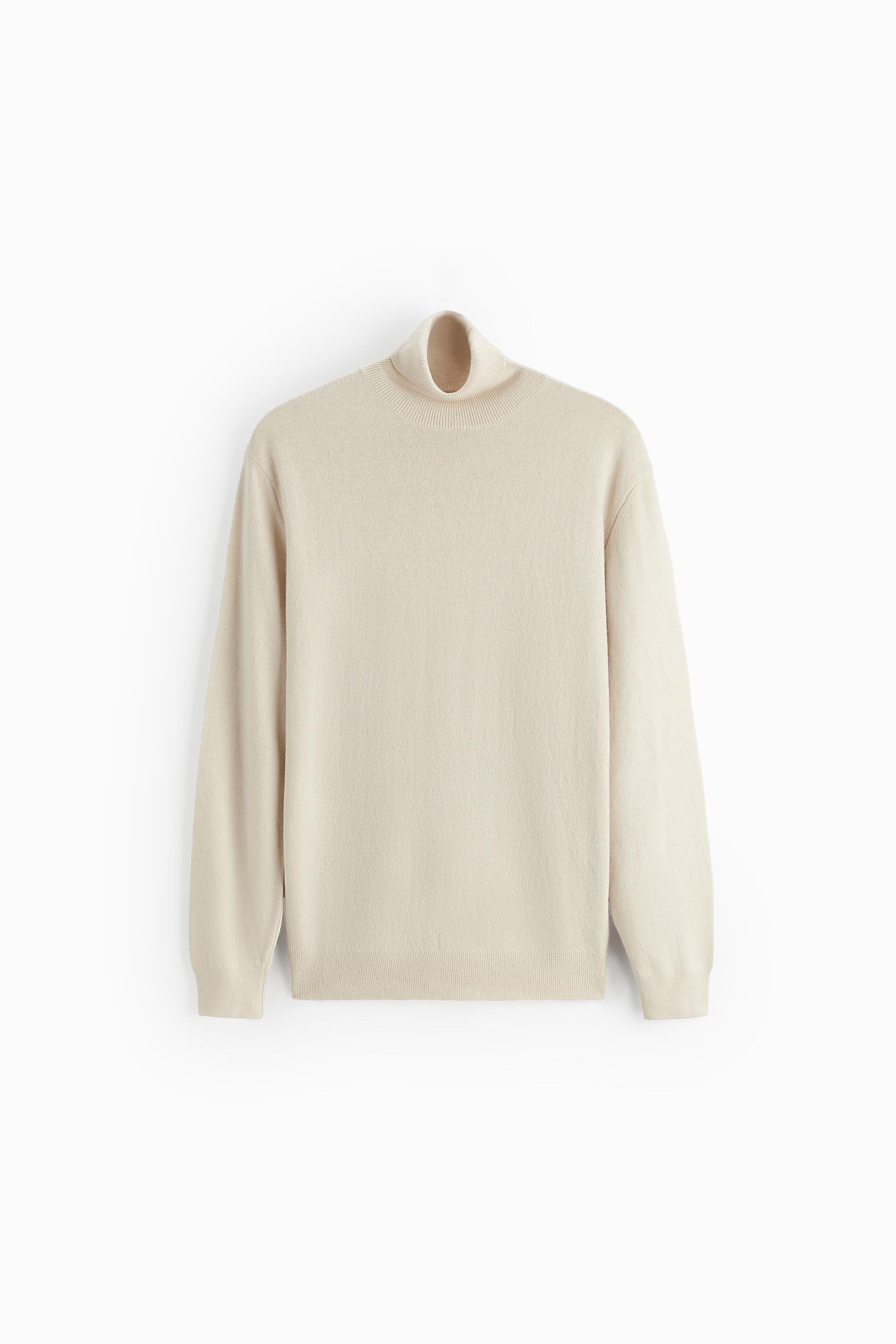 Zara - Funnel Neck Sweater - Ecru - Men