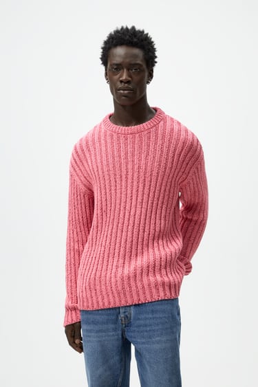Image 0 of RIBBED TEXTURED SWEATER from Zara