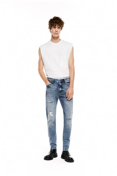デニム パンツ クラッシュ ダメージ加工 メンズ 最新コレクション Zara 日本 デニム パンツ クラッシュ ダメージ加工 メンズ 最新コレクション Zara 日本