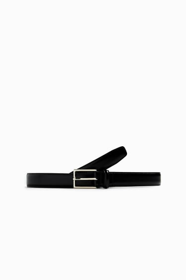 Image 0 of TOPSTITCHED LEATHER BELT from Zara