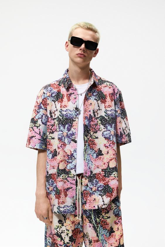 Floral overshirt clearance
