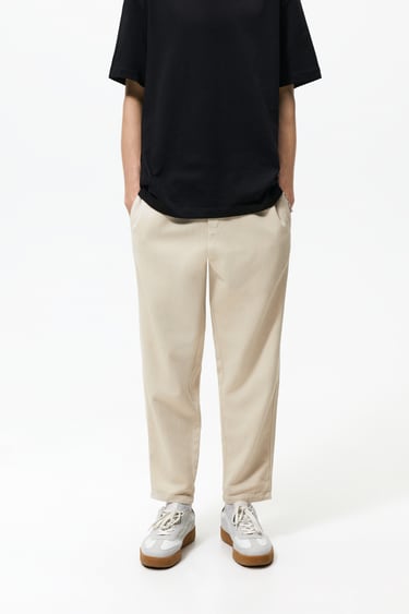 Image 0 of COTTON - LINEN TROUSERS from Zara