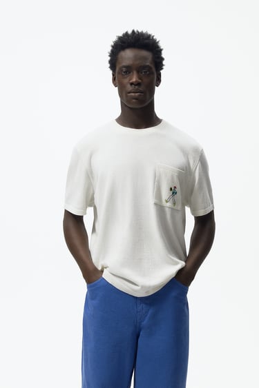 Image 0 of KNIT T-SHIRT WITH EMBROIDERY from Zara