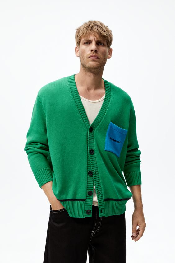 Oscar Marine グラフィック カーディガン ブルーグリーン Zara Japan 日本 Oscar Marine グラフィック カーディガン ブルーグリーン Zara Japan 日本