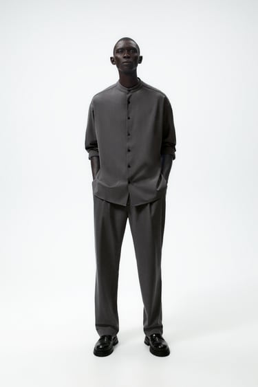Image 0 of STAND-UP COLLAR SHIRT from Zara