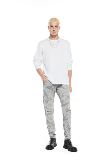 Image 0 of ABSTRACT PRINT JEANS from Zara