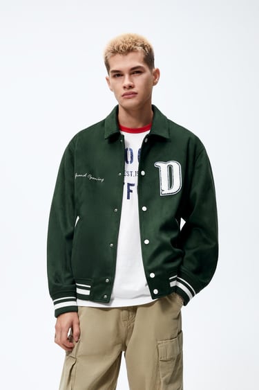 Image 0 of BOMBER JACKET WITH CONTRAST PATCHES from Zara